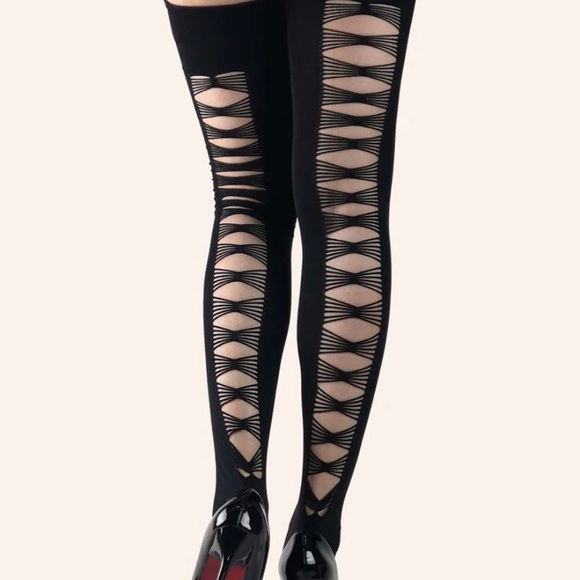 Over Kness Fancy Decorative Stockings - Picture 7 of 10